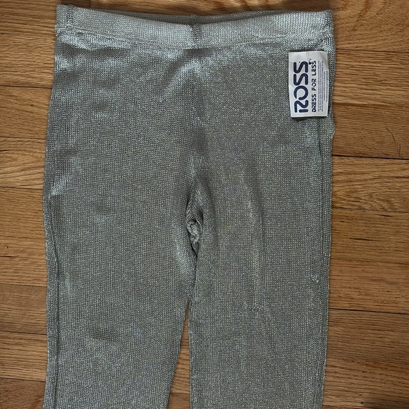 New Sheer Silver Flare Legging Pants - Picture 6 of 6